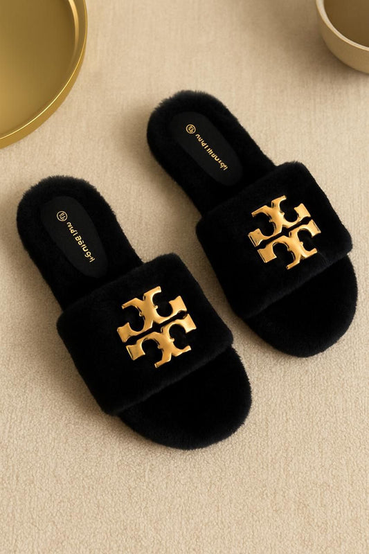 ALPHA FUR SLIPPERS WITH BRAND BOX