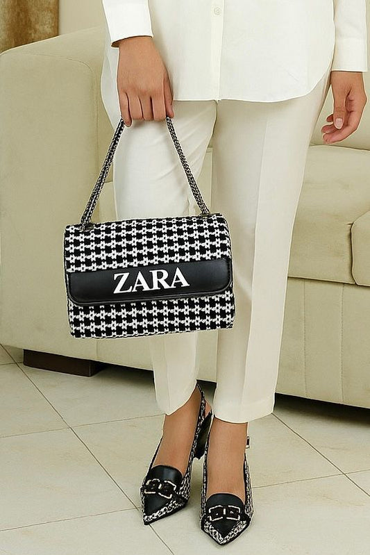 COMBO DEAL ZEBRA HEEL + CROSSBODY BAG